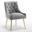 Chaise d'appoint en velours beige Baudel-1563904542