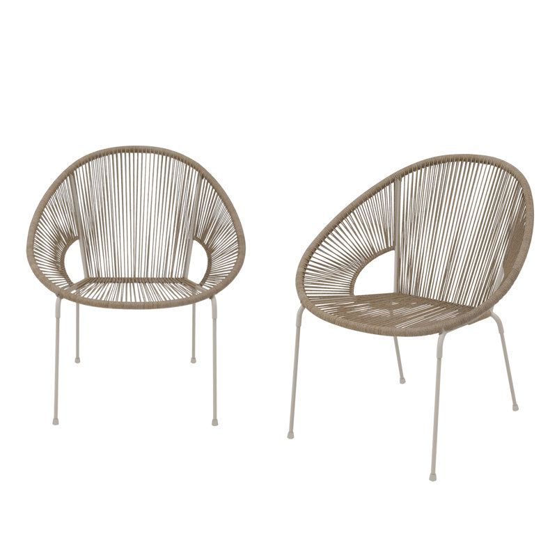 Indoor/Outdoor Patio Chair, Beige