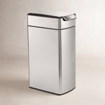 simplehuman 40 Liter / 10.6 Gallon Slim Touch-Bar Kitchen Trash Can, Brushed Stainless Steel