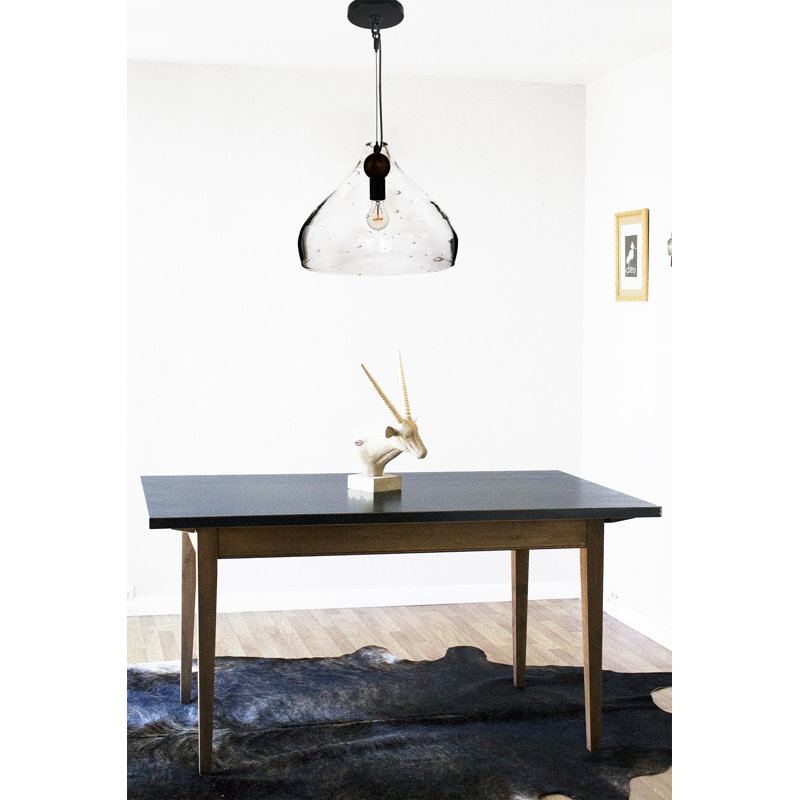 Pendentif 1 Lumière goutte d'eau, Noir