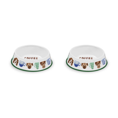 Bol en mélamine pour animaux Coffee & Dogs