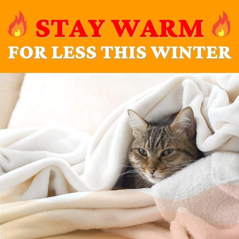 Nayda Heated Throw Blanket, W122 x  L61 cm