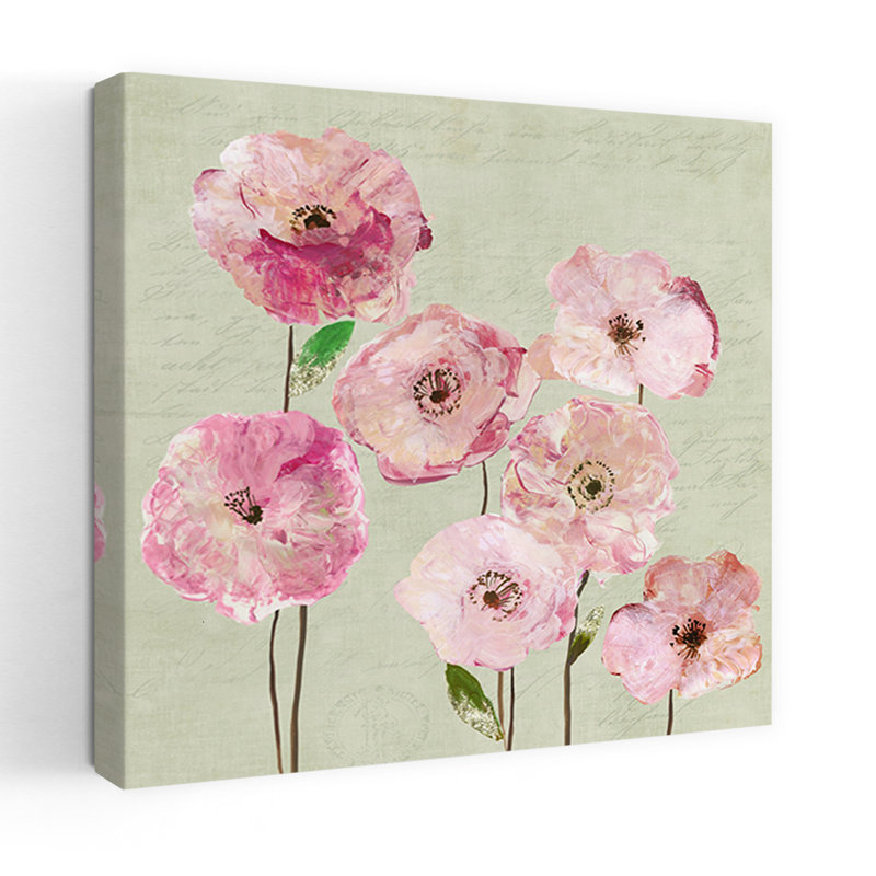 Fleurs roses délicates, art floral élégant et délicat, H 18 po x l 18 po