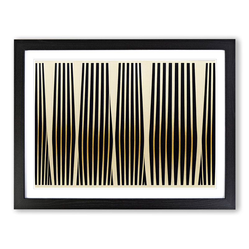 Cosmopolitan Modern Abstract - Single Picture Frame Print, 46cm H x 64cm W x 2cm D, Black