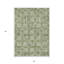 Tapis extérieur lavable floral 5 pi x 8 pi vert et gris ivoire