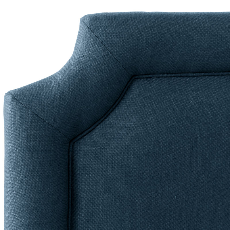 Pocola Upholstered Panel Headboard, California King, Zuma Navy Textured Linen