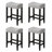 25.75" H Mid-Century Modern Saddle Stool Backless Upholstered Counter Stool with Wood Frame-1247161821