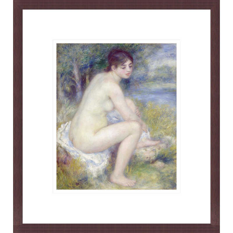 «Nude in a Landscape» par Pierre-Auguste Renoir, impression giclée encadrée, H 15,5 po x l 13,75 po