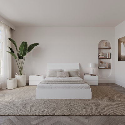 Ensemble de chambre à coucher avec rangement réversible 3 pièces Porter
