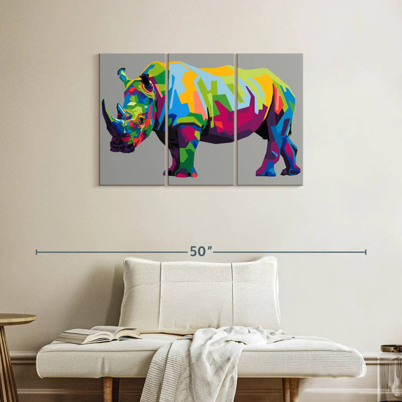 Rhinocéros Brampt Pop, H 24 po x l 38 po