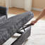 Canapé-lit de 58,27 po avec revêtement en chenille moderne et dossier réglable - Canapé-lit coulissant classique - Confortable pour le salon ou la chambre à coucher - Tissu gris foncé