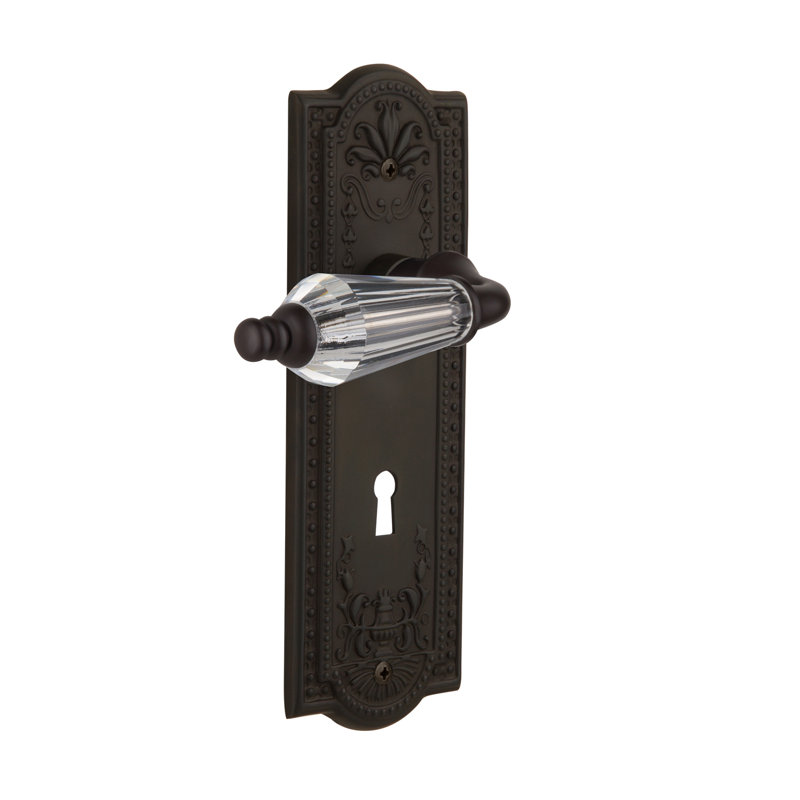 Meadows Plate with Decorative Keyhole and Passage (Hall & Closet) with Parlour Lever, 2.75", Oil-Rubbed Bronze