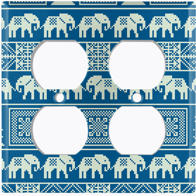 Patterned 2 - Gang Standard Wall Plate