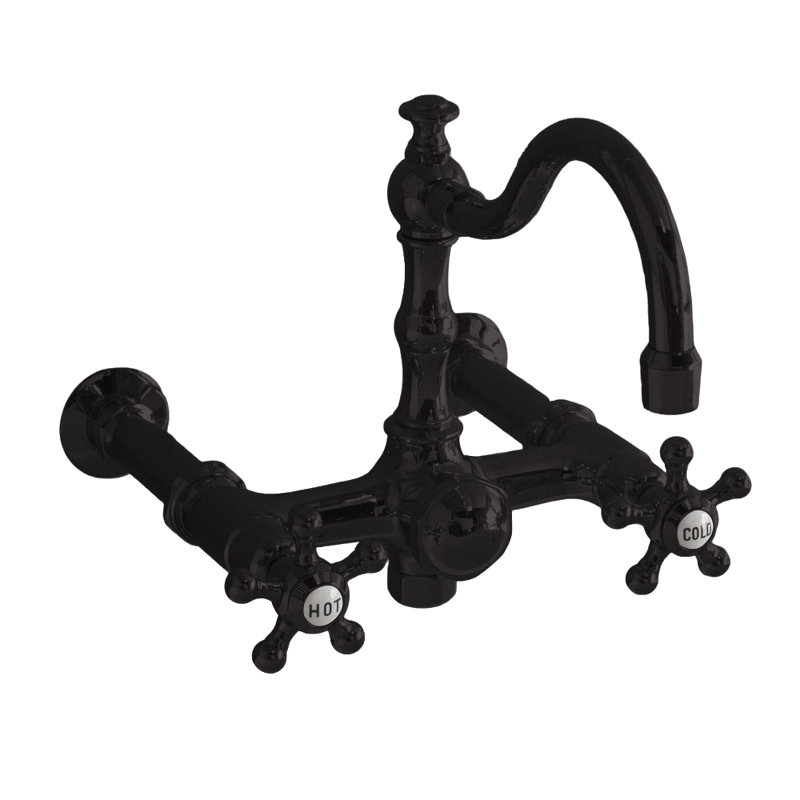 Robinet de téléphone britannique avec bec arqué fixe par Strom Living, Unlacquered Oil Rubbed Bronze