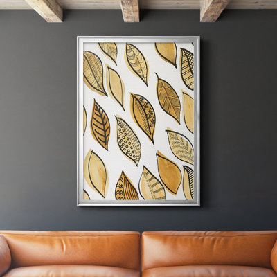 Motif de feuilles à motif II encadré sur papier