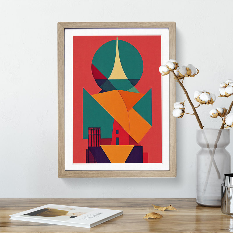 Bold Architecture No.1 - Print, White, Oak Framed, 48cm H x 36cm W