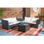 Ensemble de conversation modulaire en rotin 3 pièces avec coussins Kameren-532760207