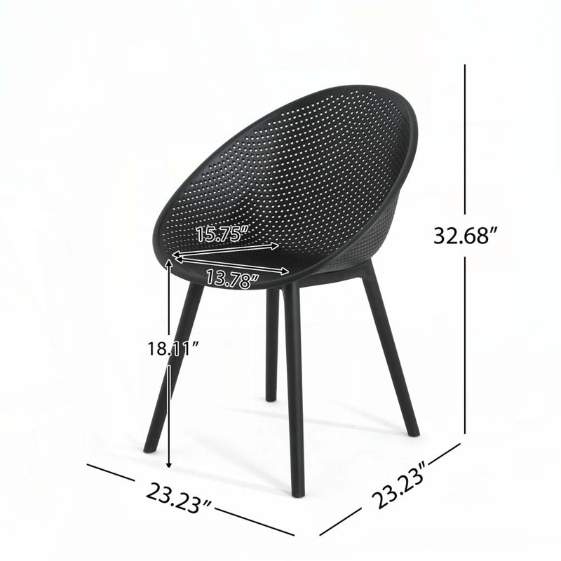 Chaise d'extérieur Papasan, Noir