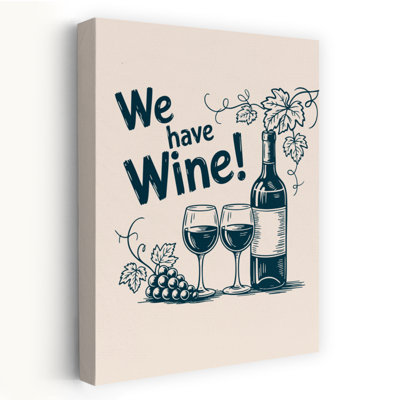 We Have Wine Vintage Abstract Contemporary Landscape Nature Wall Art