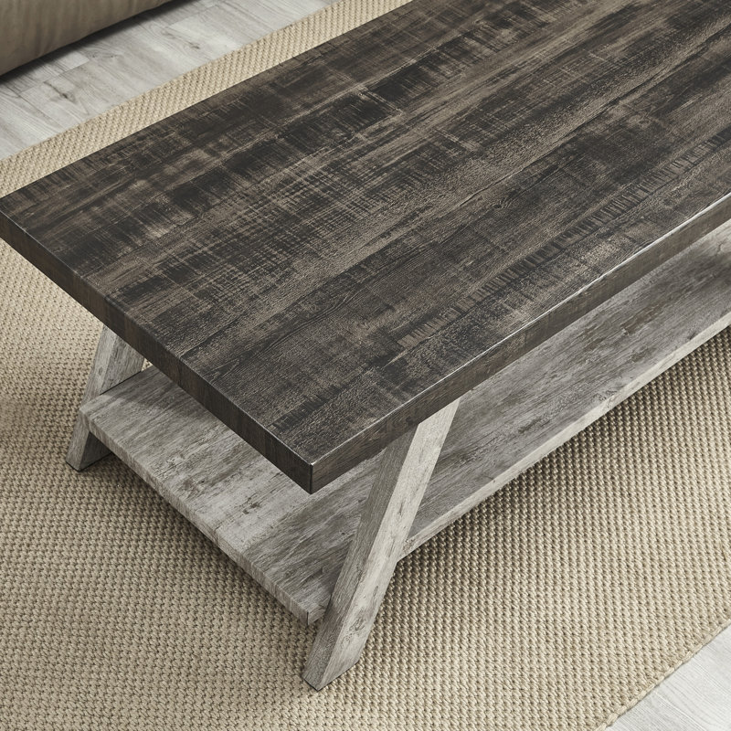 Angeleca Single Coffee Table, Walnut/Gray