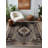 Reuben Collection Digital Print Cotton-Polyester Gray Moroccan Rug-1105822686