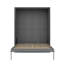 Lit mural multifonctionnel peu encombrant: grand lit escamotable rotatif avec tablettes de rangement cachées-1714442318