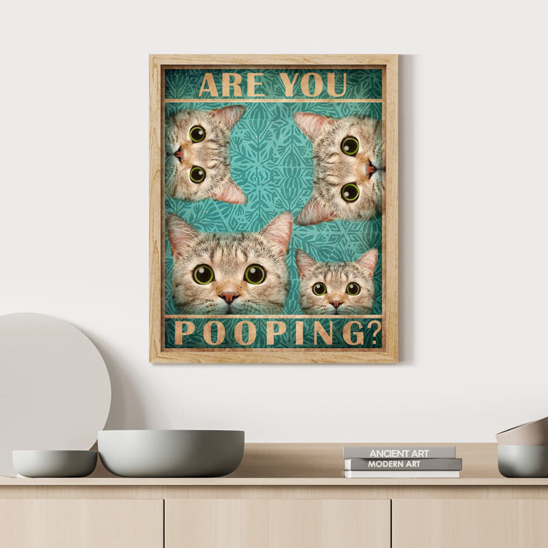 " Are You Pooping ", Natural, 10" H x 8" W