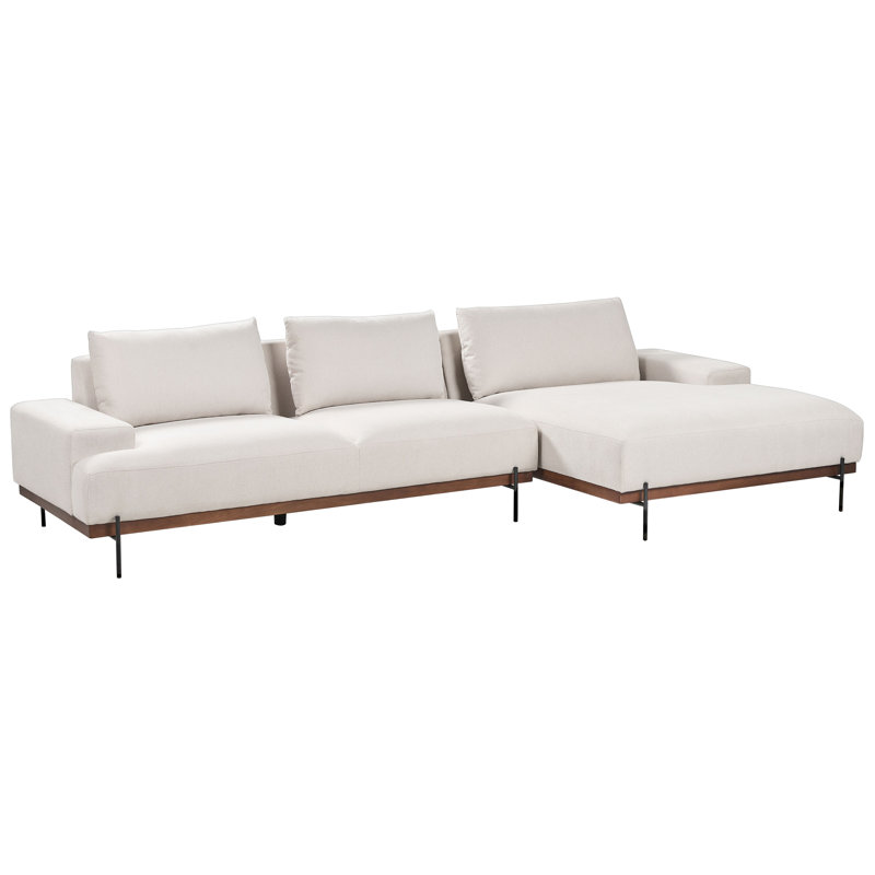 Crisma 3 Seater Corner Sofa , Beige, Right Hand Facing
