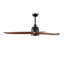 Ventilateur de plafond noir chaud moderne de 52 pouces avec 3 moteurs à courant continu réversible à télécommande et 3 lumières à DEL à intensité variable-124372504-124372506