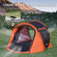Tente de camping 2 personnes noire + orange Pop Up-123862886-123862892