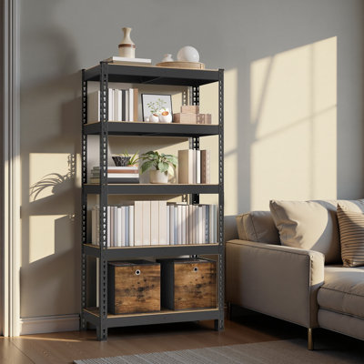Étagères de rangement à 5 niveaux, rangement de garage, assemblage sans boulon, étagère réglable, 17,7 po x 35,4 po x 70,9 po, charge 1929 lb