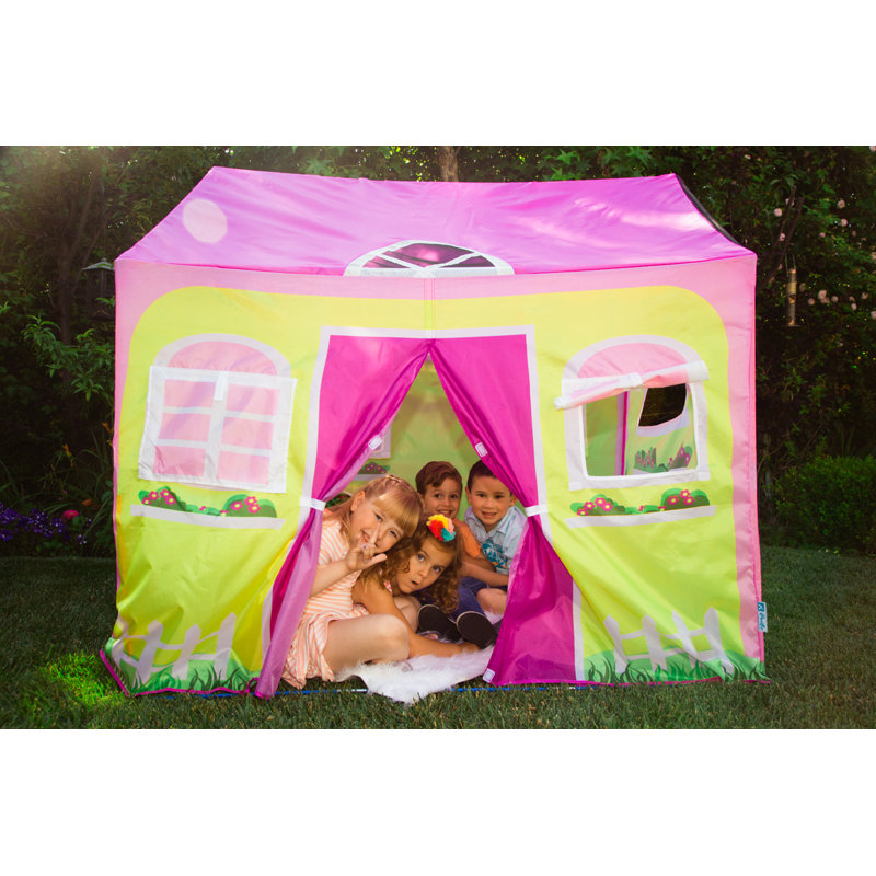 Pink and Yellow Cottage House Kids Play Tent 58" x 48"