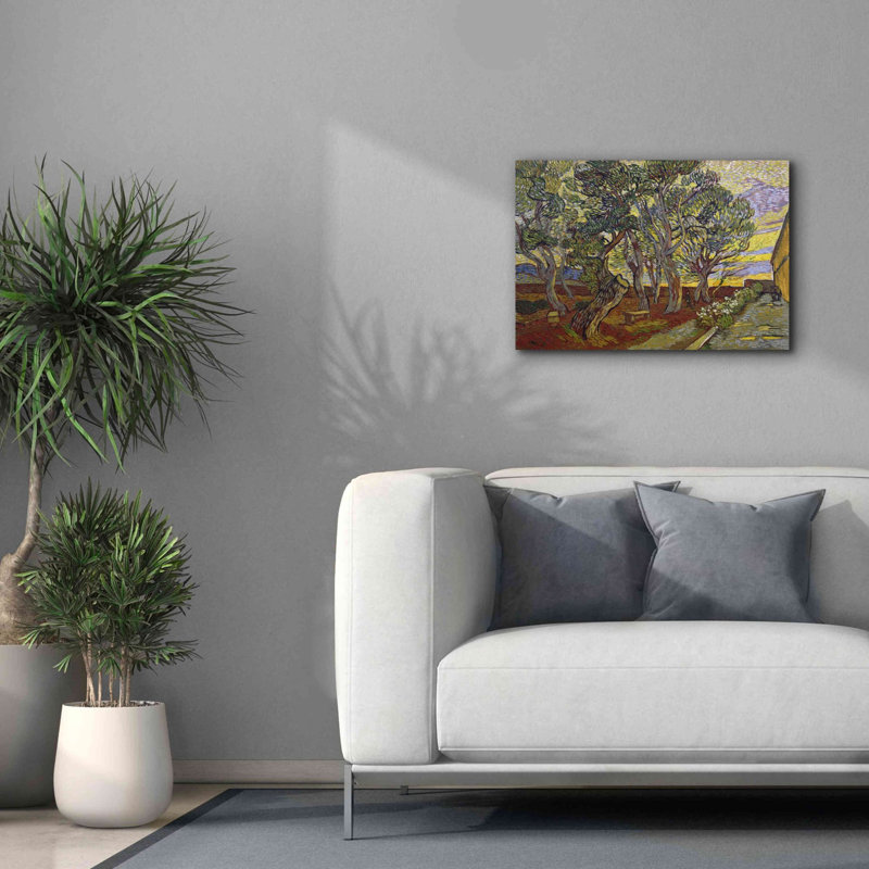 «The Garden Of Saint Paul's Hospital» par Vincent Van Gogh, art mural sur toile giclée, H 18 po x l 26 po x P 0,75 po