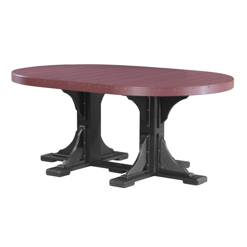 Table ovale Pelagius, Noir, H 36,25 po x l 72,5 po x P 48 po, Cerisier