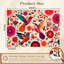 Peler et coller le papier peint mural, broderie Otomi mexicain sans soudure, coloré, traditionnel mexicain, art mural auto-adhésif et amovible