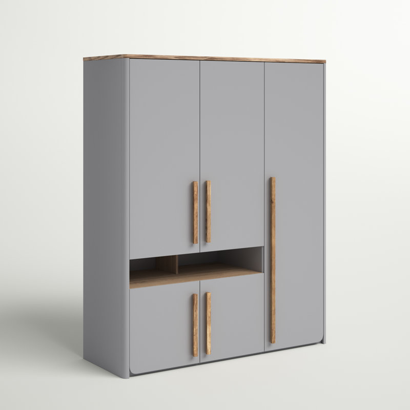 Phineas 5 Door Manufactured Wood Wardrobe