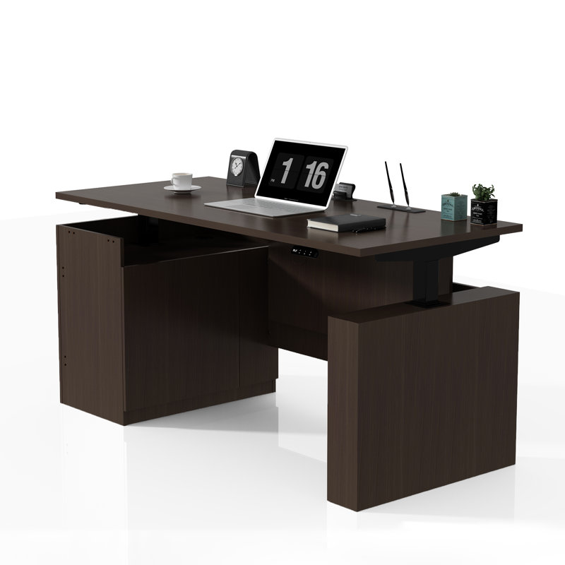 Adjustable Executive Desk, Espresso