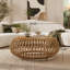 Table basse en faux rotin