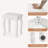 Makeup Vanity Set With 360° Rotating Led Lighted Mirror, 4 Drawers Dressing Table With Cushioned Stool For Bedroom & Bathroom
