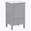 20" Bathroom Vanity with Ceramic Sink,Solid Wood Legs-128979825