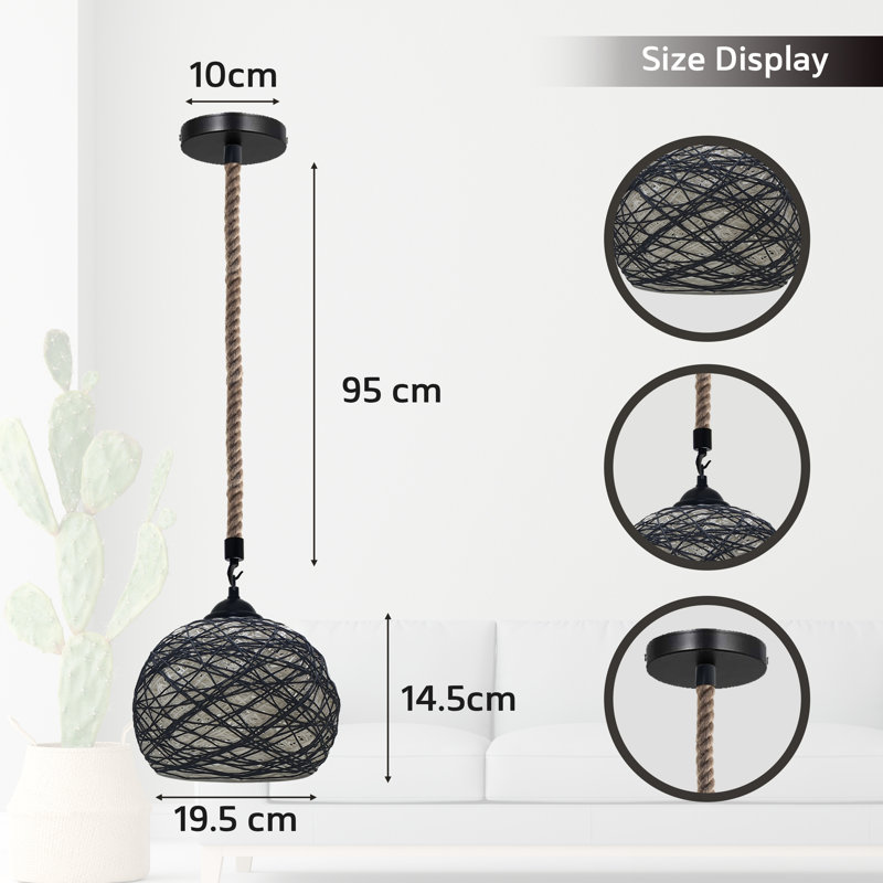 Gingerich 1 - Light Black Single Pendant, No