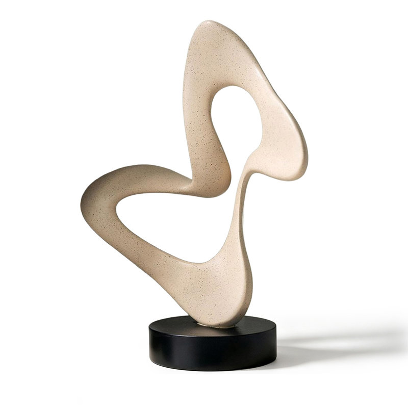 Objet décoratif en résine beige de fantaisie