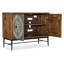 Chiseling Solid Wood Accent Cabinet