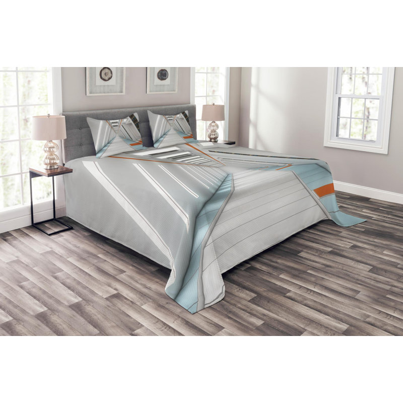 Outer Space Modern & Contemporary Coverlet, King Coverlet + 2 Shams