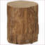 Table basse à grain de bois et à grain de bois, table de bout intérieure et extérieure polyvalente, table d'appoint solide et stable pour le salon