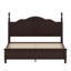 Structure de lit plateforme de style rétro avec support de lattes en bois robuste-1371267254