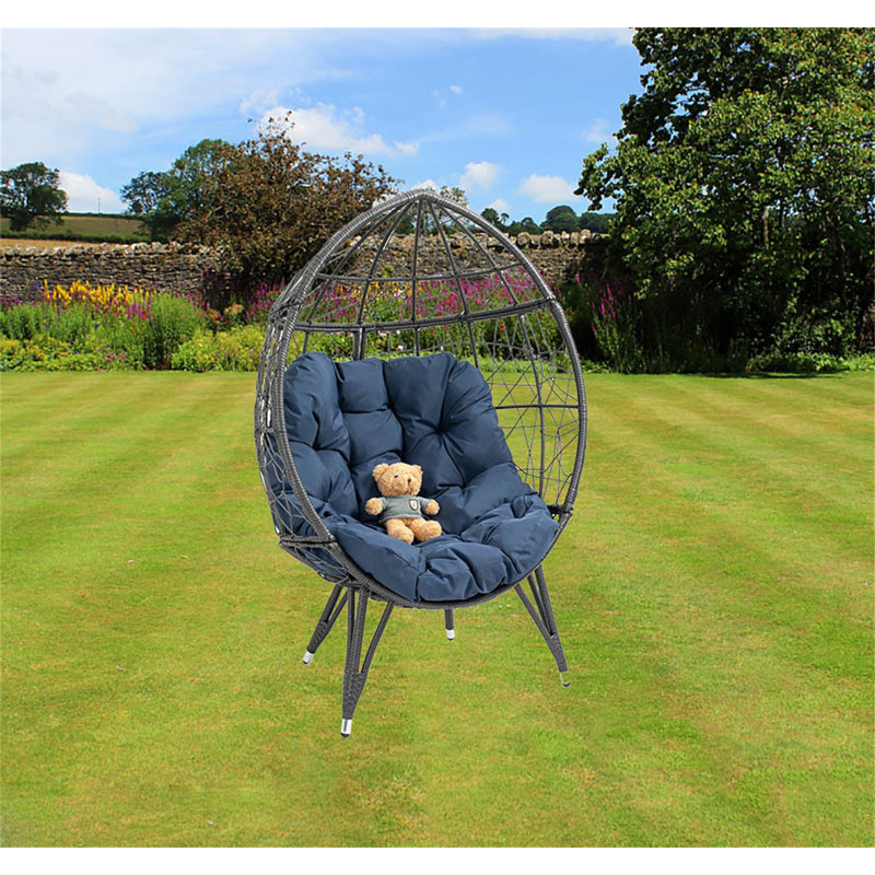 1 Person Egg Chair, Dark Blue