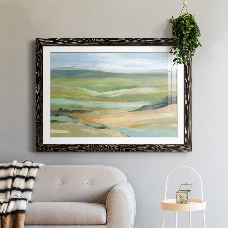 River Valley - peinture encadrée, H 31,5 po x l 23,5 po x P 1,5 po, Cadre noir