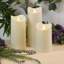Bougies DEL à piles avec flamme vacillante - 3 pièces