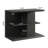 Black Side Table with Open Storage Shelves